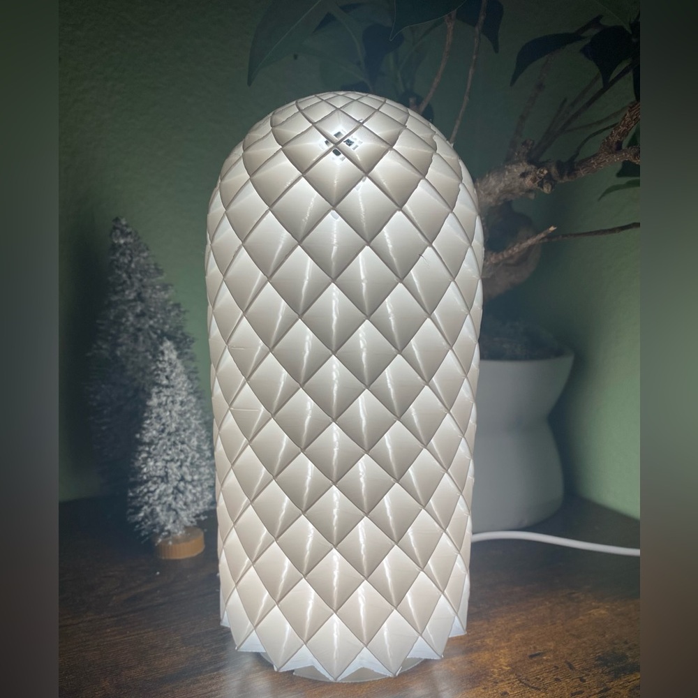3D Printed White Lamp